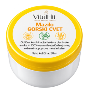 Mazilo gorski cvet z arniko in mentolom, 50 ml