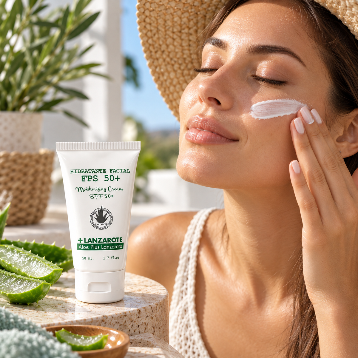 Vlažilna krema za obraz s SPF 50+ z aloe vero - slika 4