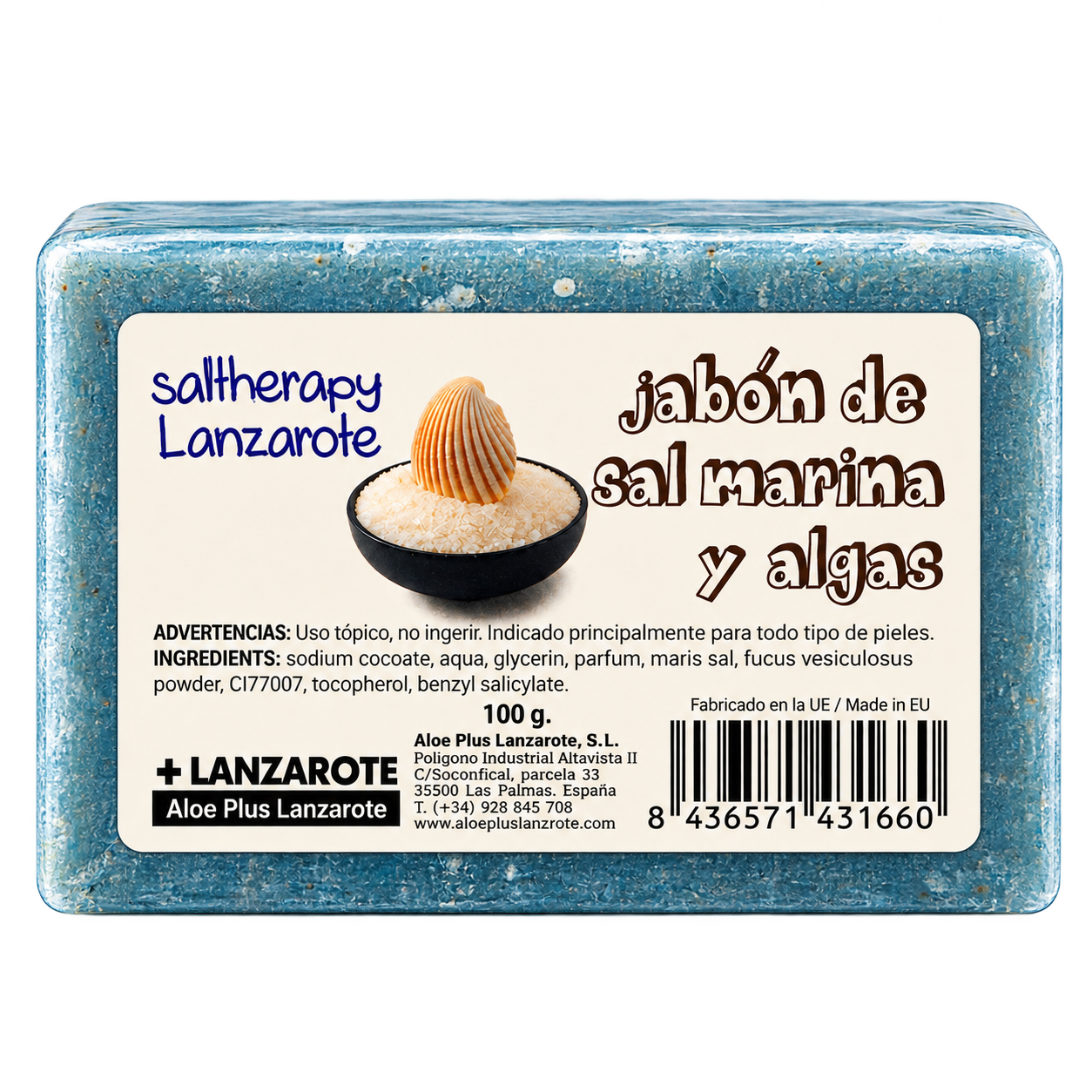 Ročno izdelano milo z morsko soljo in algami, 100g