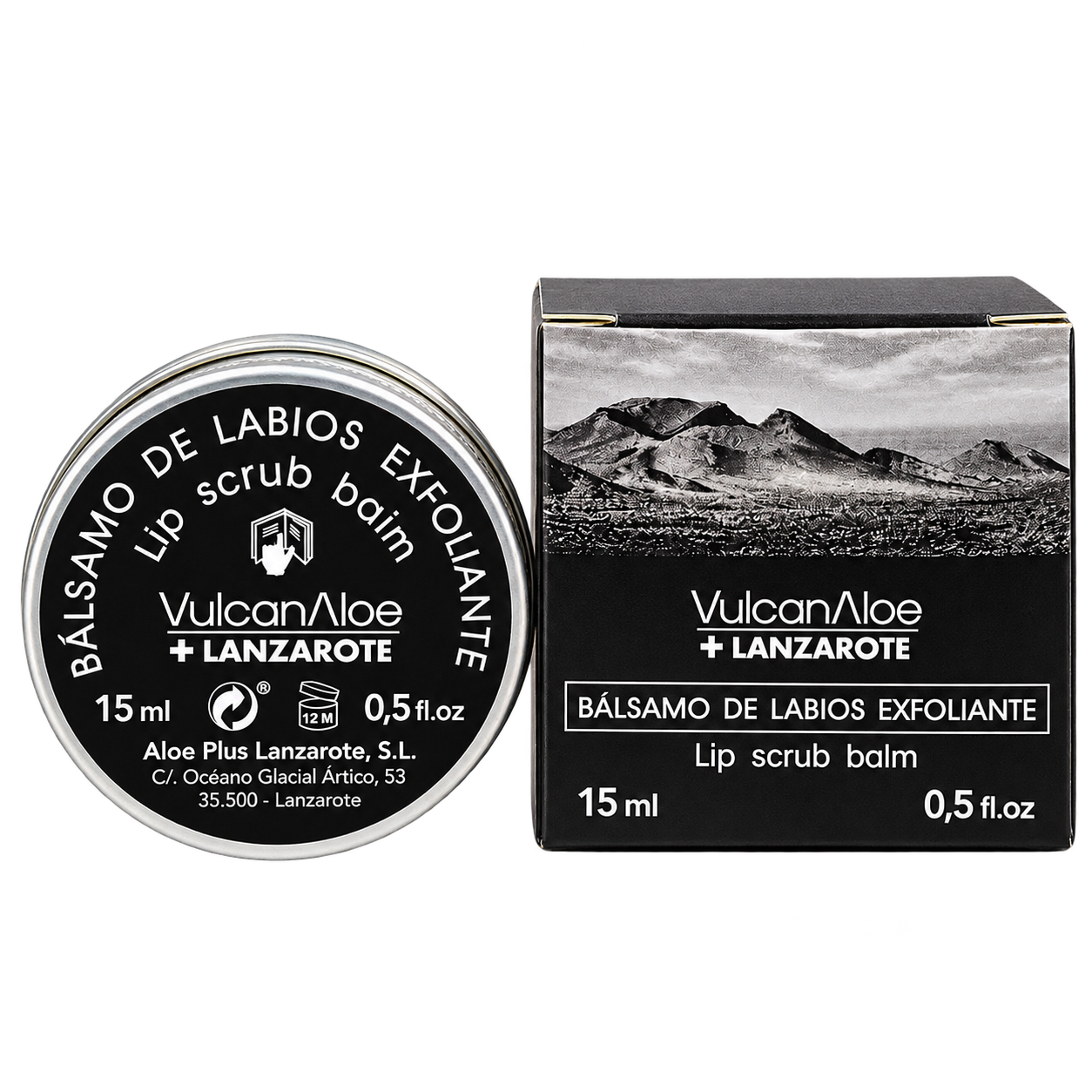 VulcanAloe piling balzam za ustnice z vulkanskim pepelom, 15ml