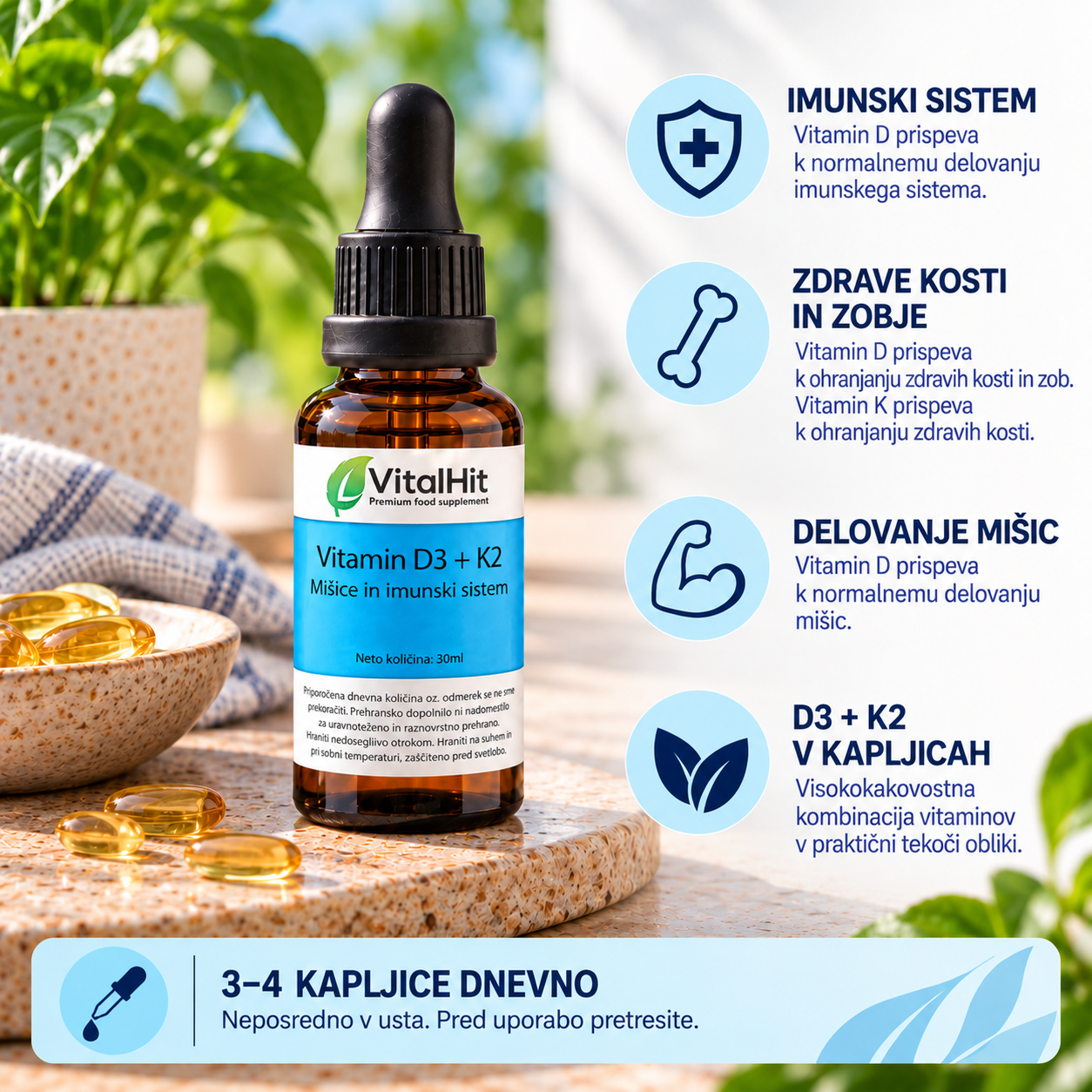 Vitamin D3 + K2 MK-7 – tekoče prehransko dopolnilo - slika 3