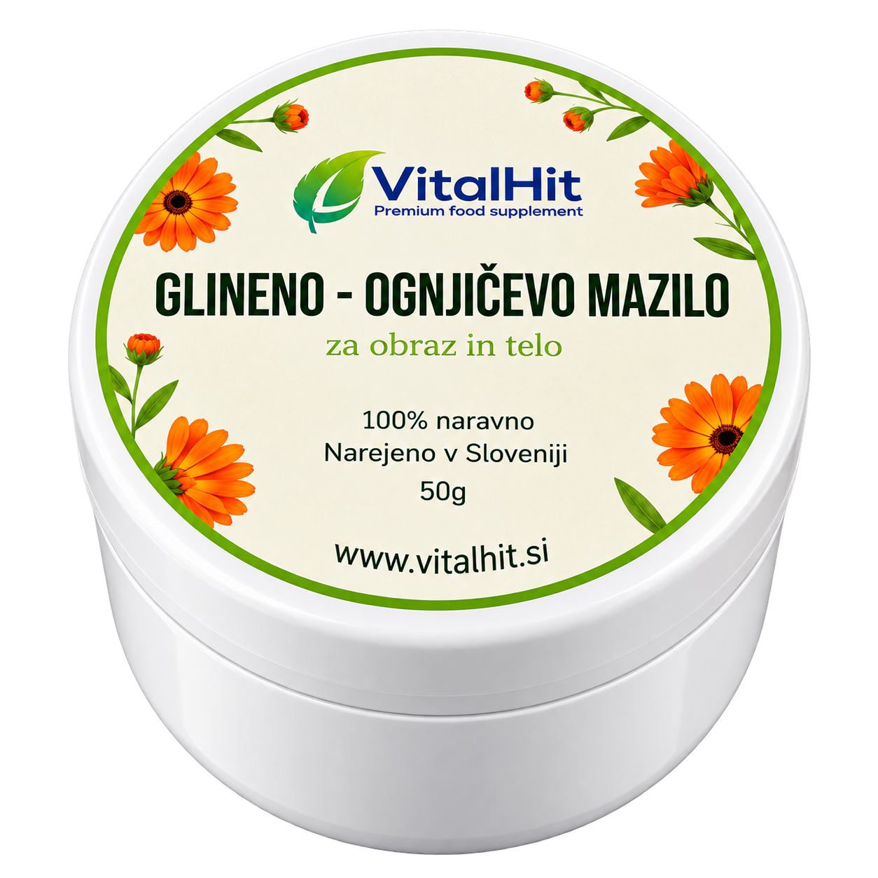 Glineno ognjičevo mazilo, 50g